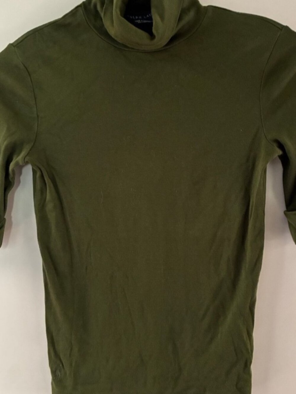 Green Turtleneck Top